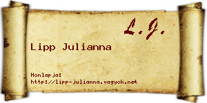 Lipp Julianna névjegykártya